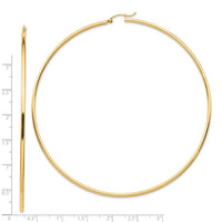 Thumbnail for 14k 2mm Polished Hoop Earrings