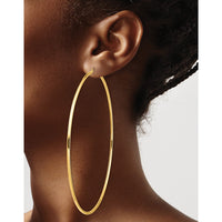 Thumbnail for 14k 2mm Polished Hoop Earrings