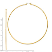 Thumbnail for 14k 2mm Polished Hoop Earrings