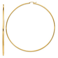 Thumbnail for 14k 2mm Polished Hoop Earrings