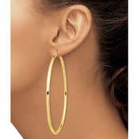 Thumbnail for 14k 3mm Polished Hoop Earrings