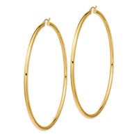Thumbnail for 14k 3mm Polished Hoop Earrings