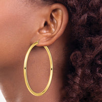 Thumbnail for 14k 4mm Polished Hoop Earrings