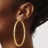 Thumbnail for 14k 4mm Polished Hoop Earrings