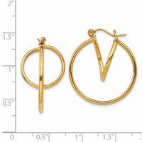 Thumbnail for 14k Fashion Circle Hoop Earrings