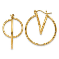 Thumbnail for 14k Fashion Circle Hoop Earrings