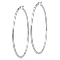 Thumbnail for 14K White Gold Polished 2.5mm Tube Hoop Earrings