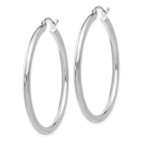 Thumbnail for 14K White Gold Polished 2.5mm Tube Hoop Earrings