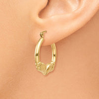 Thumbnail for 14k Polished Ram Hoop Earrings