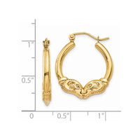 Thumbnail for 14k Polished Ram Hoop Earrings