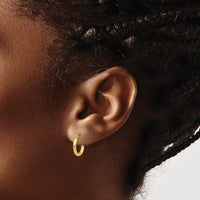 Thumbnail for 14k Polished 2x12mm Tube Hoop Earrings