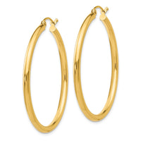 Thumbnail for 14K Polished 2.5mm Tube Hoop Earrings