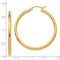 Thumbnail for 14K Polished 2.5mm Tube Hoop Earrings