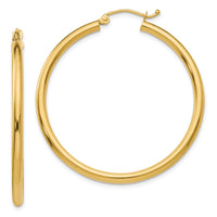 Thumbnail for 14K Polished 2.5mm Tube Hoop Earrings