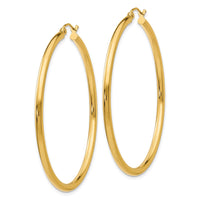 Thumbnail for 14K Polished 2.5mm Tube Hoop Earrings