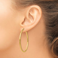 Thumbnail for 14K Polished 2.5mm Tube Hoop Earrings