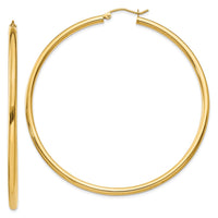 Thumbnail for 14K Polished 2.5mm Tube Hoop Earrings