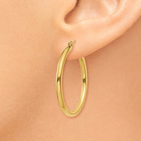 Thumbnail for 14K Polished 2.5mm Tube Hoop Earrings