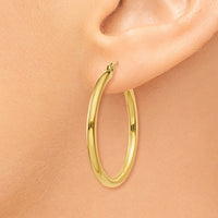 Thumbnail for 14K Polished 2.5mm Tube Hoop Earrings