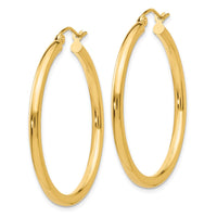 Thumbnail for 14K Polished 2.5mm Tube Hoop Earrings