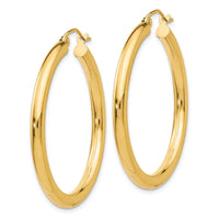 Thumbnail for 14K Polished 3mm Tube Hoop Earrings