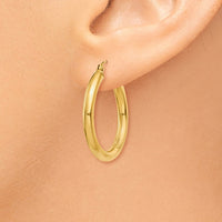 Thumbnail for 14k Polished 3mm Tube Hoop Earrings