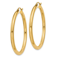 Thumbnail for 14K Polished 3mm Tube Hoop Earrings