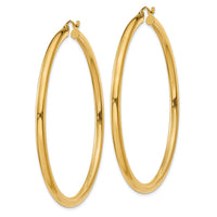 Thumbnail for 14K Polished 3mm Tube Hoop Earrings