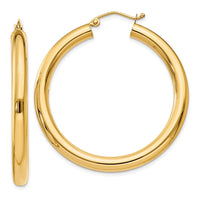 Thumbnail for 14K Polished 4mm Tube Hoop Earrings