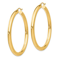 Thumbnail for 14K Polished 4mm Tube Hoop Earrings
