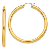 Thumbnail for 14K Polished 4mm Tube Hoop Earrings