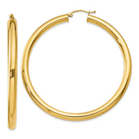 Thumbnail for 14K Polished 4mm Tube Hoop Earrings