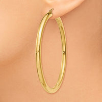 Thumbnail for 14K Polished 4mm Tube Hoop Earrings