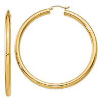 Thumbnail for 14K Polished 4mm Tube Hoop Earrings