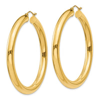 Thumbnail for 14k Polished 5mm Tube Hoop Earrings