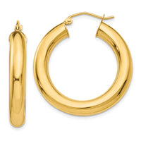 Thumbnail for 14k Polished 5mm Tube Hoop Earrings