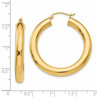 Thumbnail for 14k Polished 5mm Tube Hoop Earrings