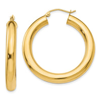 Thumbnail for 14k Polished 5mm Tube Hoop Earrings