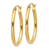 Thumbnail for 14k Oval Polished Hoop Earring
