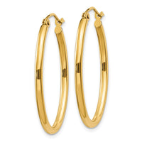 Thumbnail for 14k Oval Polished Hoop Earring