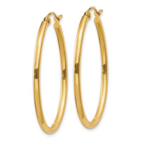 Thumbnail for 14k Oval Polished Hoop Earring
