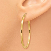 Thumbnail for 14k Oval Polished Hoop Earring