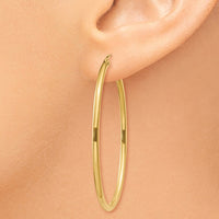 Thumbnail for 14k Oval Polished Hoop Earring