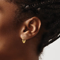 Thumbnail for 14k Claddagh Hoop Earrings