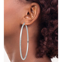 Thumbnail for 14k Lightweight 3mm Diamond-cut Hoop Earrings