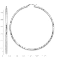Thumbnail for 14k Lightweight 3mm Diamond-cut Hoop Earrings