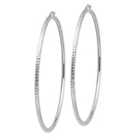Thumbnail for 14k Lightweight 3mm Diamond-cut Hoop Earrings
