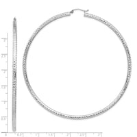 Thumbnail for 14k Lightweight 3mm Diamond-cut Hoop Earrings