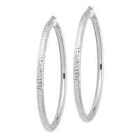 Thumbnail for 14k Lightweight 4mm Diamond-cut Hoop Earrings