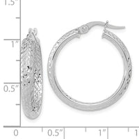 Thumbnail for 14K Polished and Diamond-cut Inside and Out Fancy Hoop Earrings